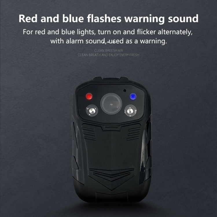 C82 Portable 1080P HD Field Recorder with 2.0 inch Display & Epaulette Back Clip, Support Infrared Night Vision & Red and Blue Light Flashing & Segmented Recording & Loop Recording & Motion Detection(Black)