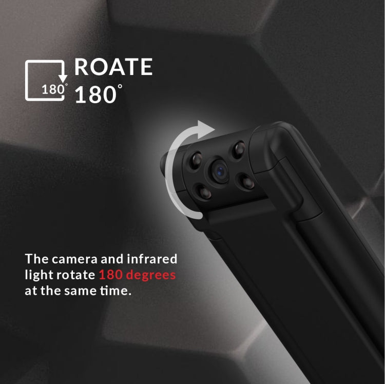 B13 Smart Camera Pen Back Clip Design 1080P HD Camera Video Recorder, Support Infrared Night Vision /180 Degrees Rotation Camera / TF Card