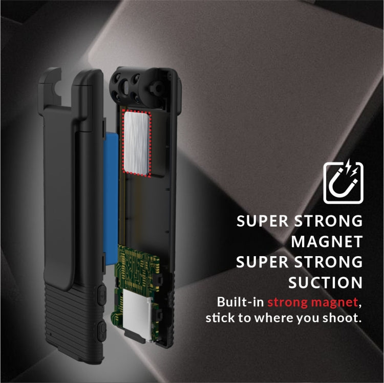 B13 Smart Camera Pen Back Clip Design 1080P HD Camera Video Recorder, Support Infrared Night Vision /180 Degrees Rotation Camera / TF Card