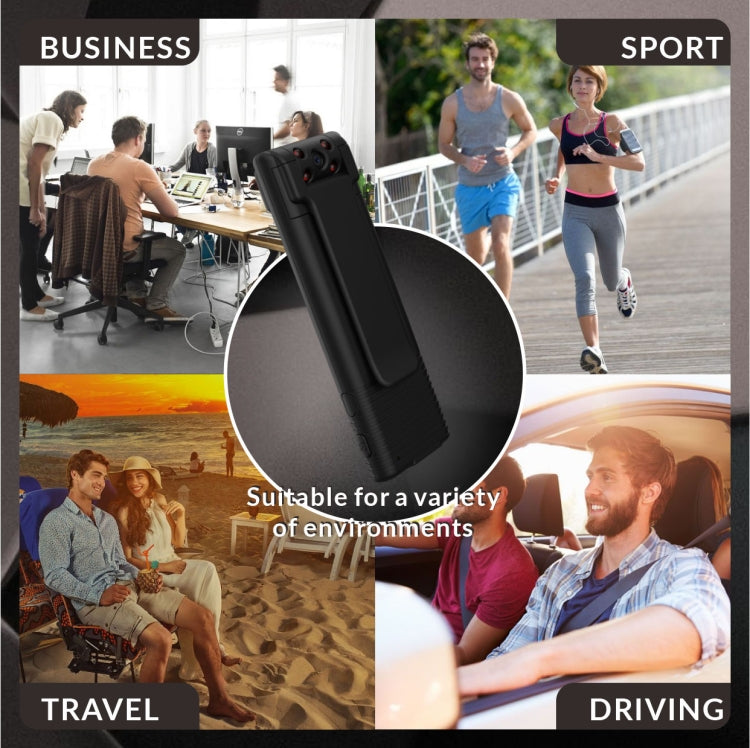 B13 Smart Camera Pen Back Clip Design 1080P HD Camera Video Recorder, Support Infrared Night Vision /180 Degrees Rotation Camera / TF Card