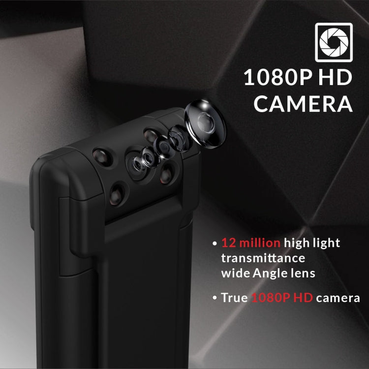 B13 Smart Camera Pen Back Clip Design 1080P HD Camera Video Recorder, Support Infrared Night Vision /180 Degrees Rotation Camera / TF Card
