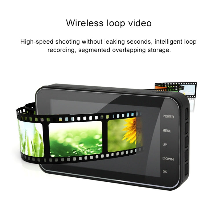 4 inch HD WIFI Dual Lens 1080P Waterproof Motorcycle Driving Recorder
