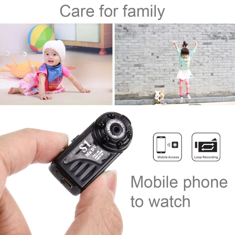 S1 Mini DV HD 1080P 12MP IP Camera / Security Camera, Support Monitor Detection & IR Night Vision & TF Card