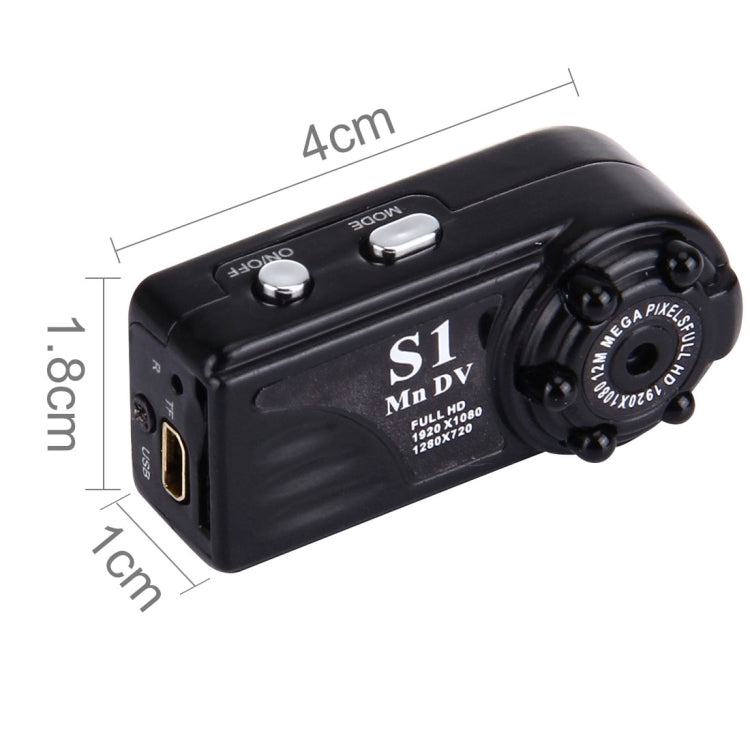 S1 Mini DV HD 1080P 12MP IP Camera / Security Camera, Support Monitor Detection & IR Night Vision & TF Card