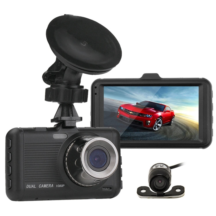 I8 HD 1080P 3.0 inch Screen Display Vehicle DVR, Ambarella Programs, 170 Degree Wide Angle Viewing, 2 Cameras, Support  Motion Detection / Night Vision
