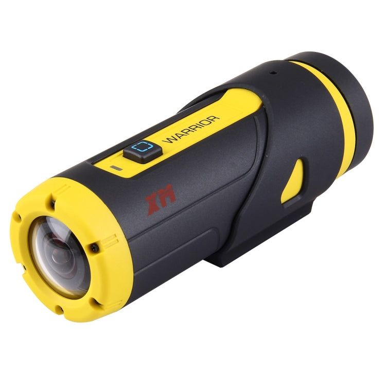 XM Warrior XM-JPGA1-2 1080P FHD WiFi 2.0MP Waterproof Sport Camera Vehicle DVR with 2.4GHz Remote Control, 165 Degree Wide Angle Viewing, Support G-sensor / Emergency Recording / Parking Monitor(Yellow)