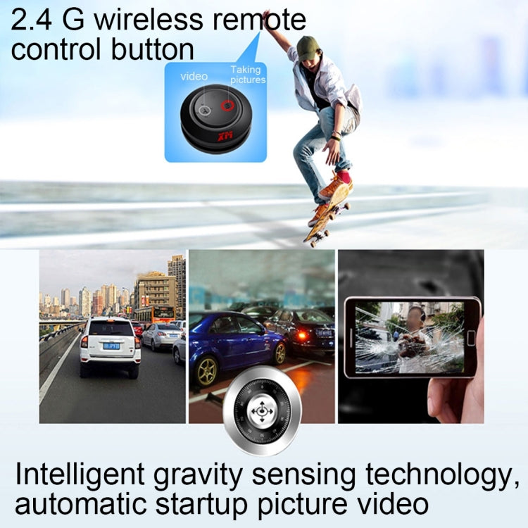 XM Warrior XM-JPGA1-2 1080P FHD WiFi 2.0MP Waterproof Sport Camera Vehicle DVR with 2.4GHz Remote Control, 165 Degree Wide Angle Viewing, Support G-sensor / Emergency Recording / Parking Monitor(Yellow)