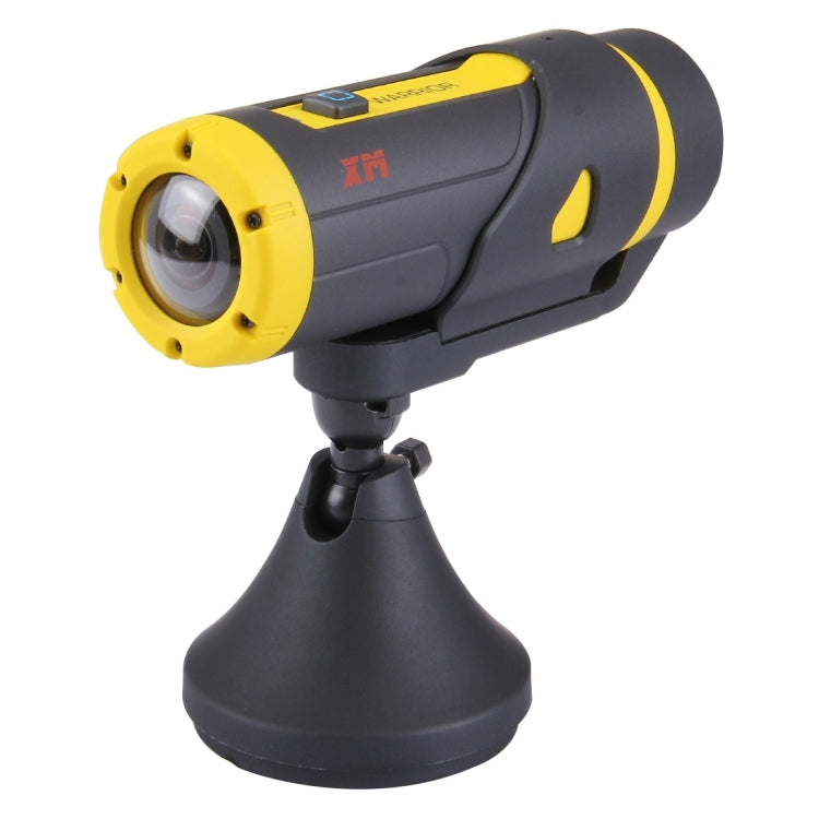 XM Warrior XM-JPGA1-2 1080P FHD WiFi 2.0MP Waterproof Sport Camera Vehicle DVR with 2.4GHz Remote Control, 165 Degree Wide Angle Viewing, Support G-sensor / Emergency Recording / Parking Monitor(Yellow)