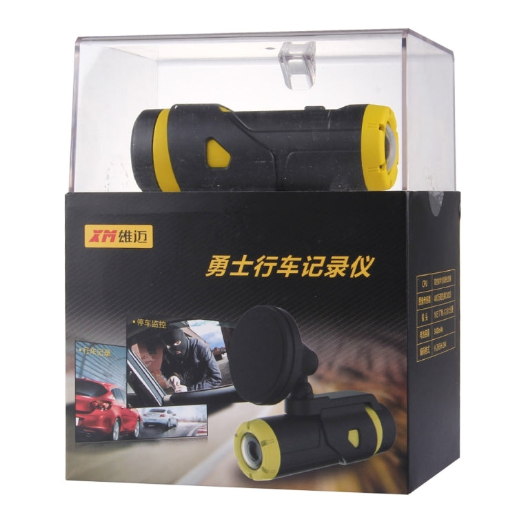 XM Warrior XM-JPGA1-2 1080P FHD WiFi 2.0MP Waterproof Sport Camera Vehicle DVR with 2.4GHz Remote Control, 165 Degree Wide Angle Viewing, Support G-sensor / Emergency Recording / Parking Monitor(Yellow)