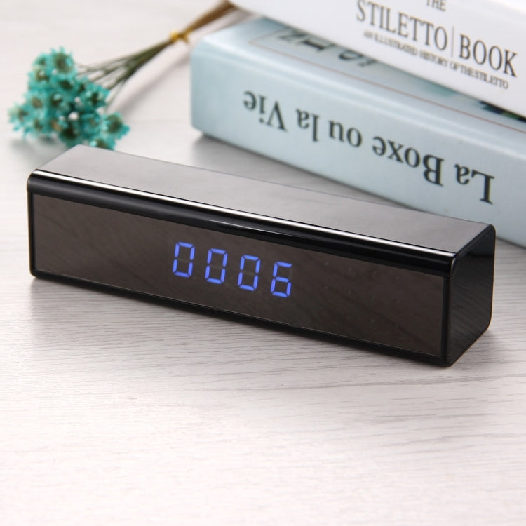 C1080  FHD 1080P Clock Style Super Mini  WiFi Camera, Night Vision / Motion Detection / Time Display, Support Android iOS Phone Live Remote Monitoring / Video Recording for Home Security(Black)