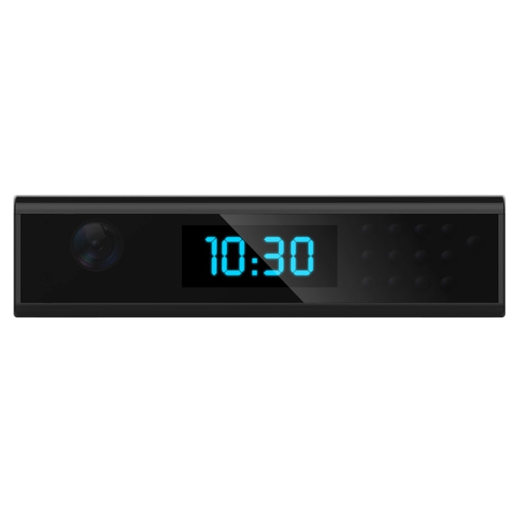 C1080  FHD 1080P Clock Style Super Mini  WiFi Camera, Night Vision / Motion Detection / Time Display, Support Android iOS Phone Live Remote Monitoring / Video Recording for Home Security(Black)