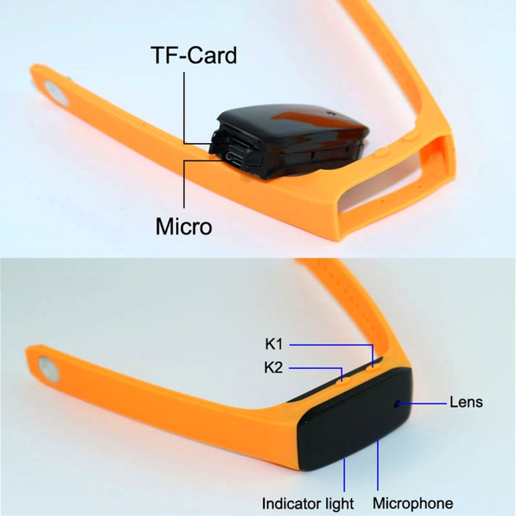 K18 HD 1080P 3.6MP Wearable Bracelet Camera Camcorder, Support Maximum 32GB Micro SD Card