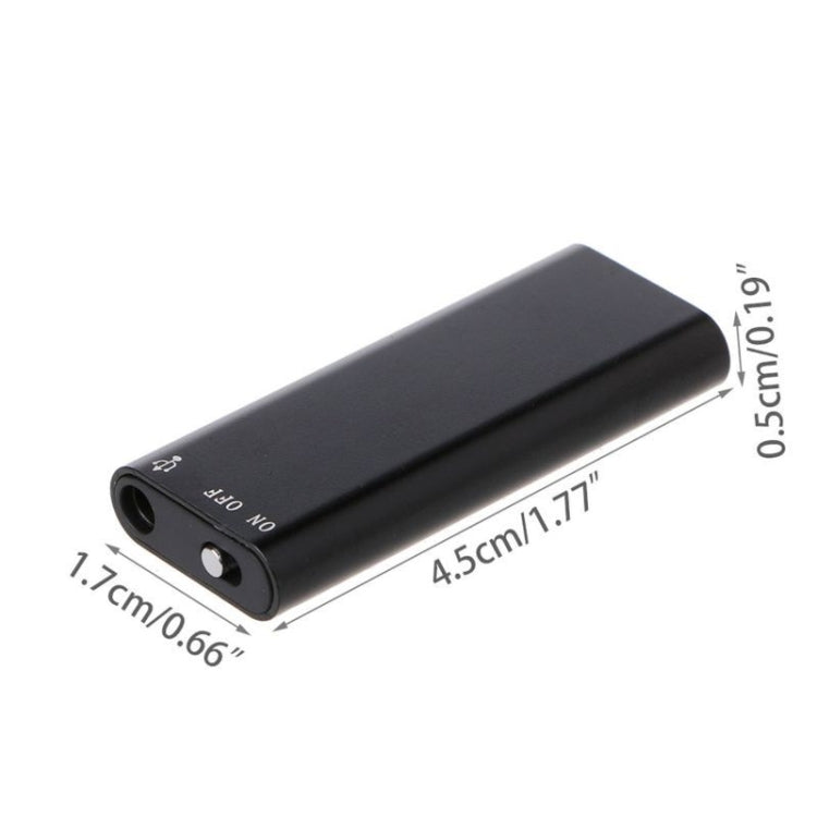 8GB USB Recorder Pen MP3 Player Meeting Listening Class Old Man Memory Pen(Black)