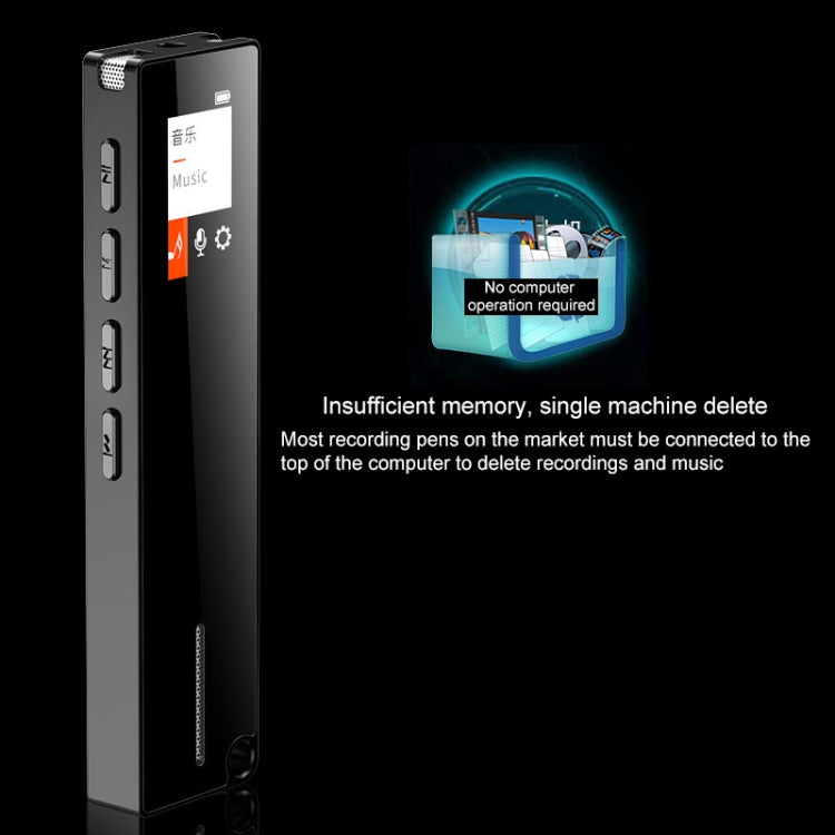 N3 32GB Noise Reduction Color Screen Mini MP3 Recorder(Black)