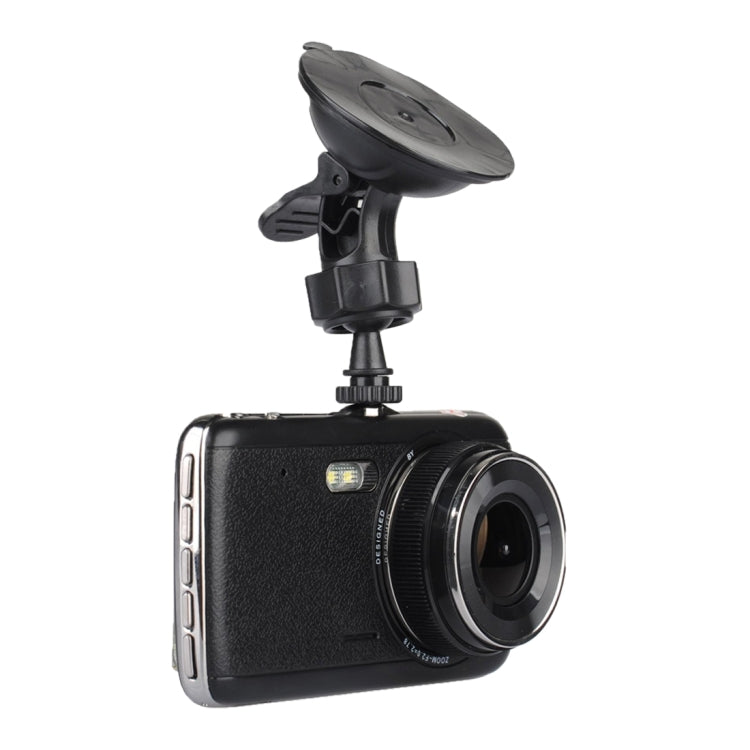 T4 4.0 inch HD Vehicle Traveling Driving Recorder Car Camcorder DVR Digital Video Camera Voice Recorder with Dual Camera, Support TF Card up to 32GB & Night Vision(Black)