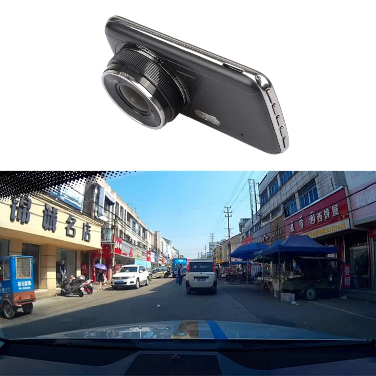 T4 4.0 inch HD Vehicle Traveling Driving Recorder Car Camcorder DVR Digital Video Camera Voice Recorder with Dual Camera, Support TF Card up to 32GB & Night Vision(Black)