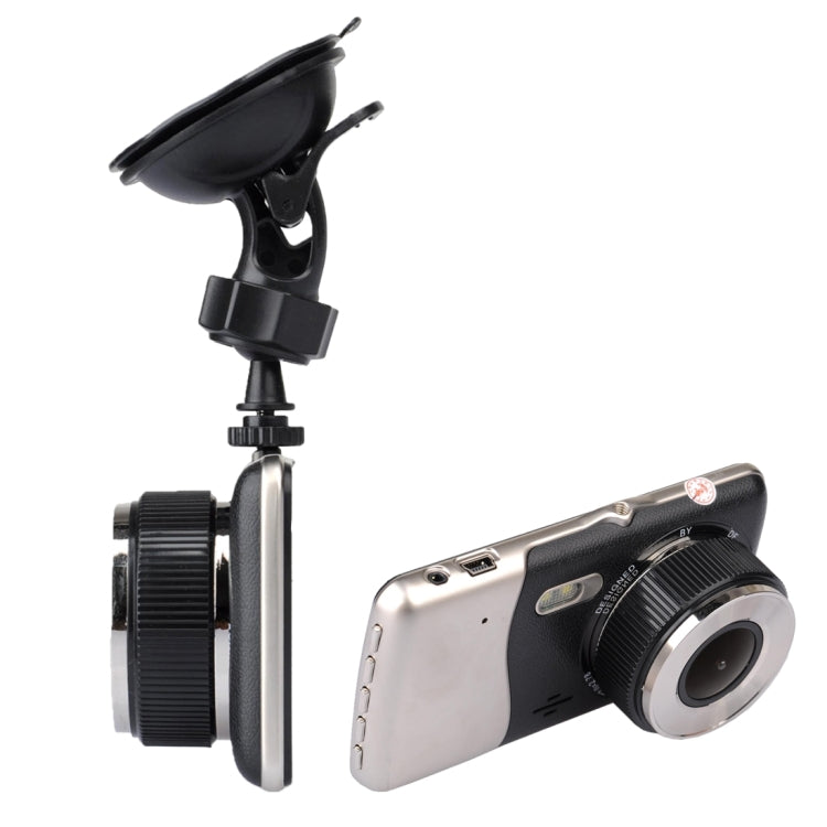 T5 4.0 inch HD Vehicle Traveling Driving Recorder Car Camcorder DVR Digital Video Camera Voice Recorder with Dual Camera, Support TF Card up to 32GB & Night Vision(Black)