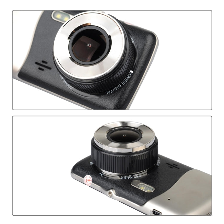 T5 4.0 inch HD Vehicle Traveling Driving Recorder Car Camcorder DVR Digital Video Camera Voice Recorder with Dual Camera, Support TF Card up to 32GB & Night Vision(Black)