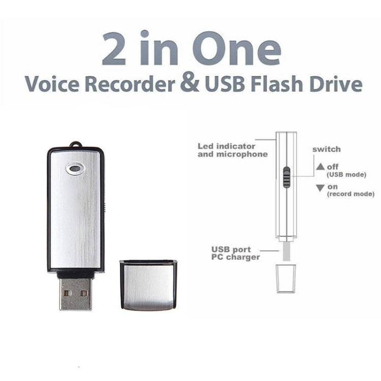 QSSK-858 Portable HD Noise Reduction Digital USB Stick Voice Recorder, Capacity: 4GB