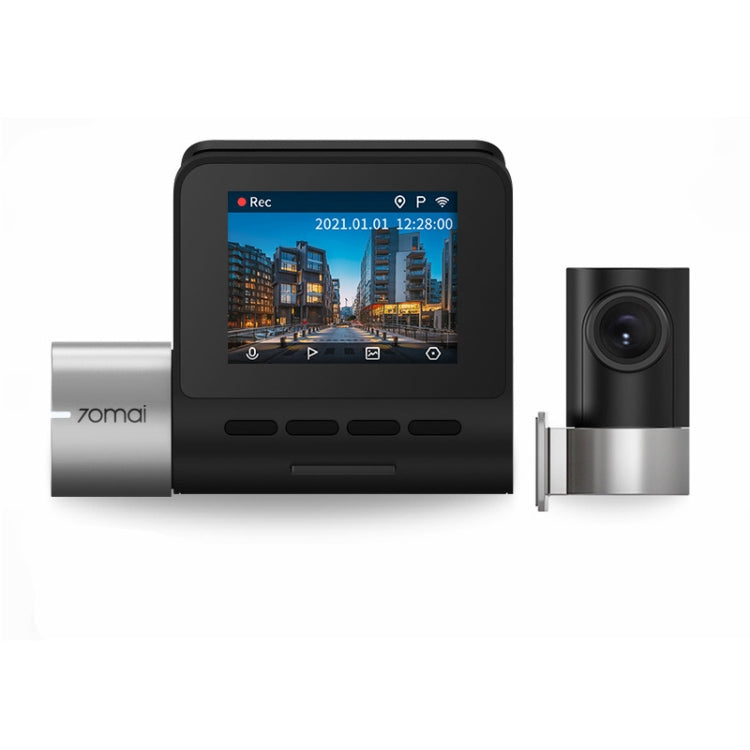 [HK Warehouse] Xiaomi 70mai Dash Cam A500S-1 Dual Camera Car 2 inch 2.7K 1944P Dash Camera, Support WiFi & GPS & Night Vision, International Edition