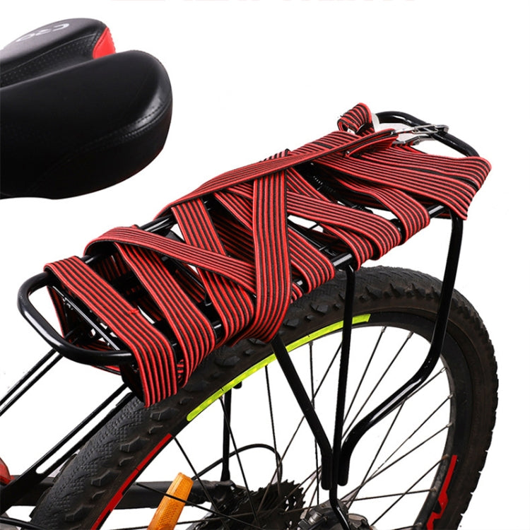 2 PCS 2m Elastic Strapping Rope Packing Tape for Bicycle Motorcycle Back Seat with Hook