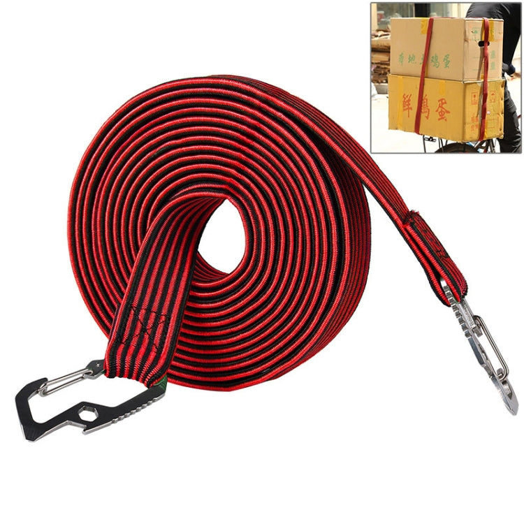 2 PCS 2m Elastic Strapping Rope Packing Tape for Bicycle Motorcycle Back Seat with Hook