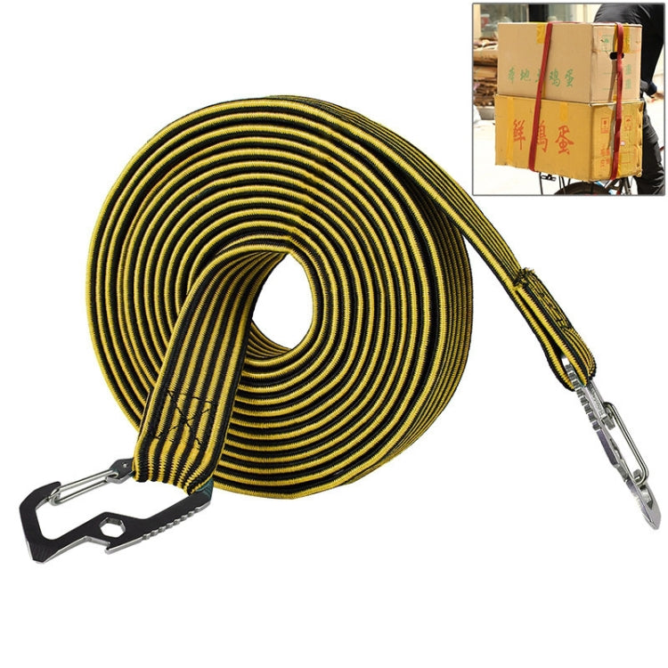 2 PCS 2m Elastic Strapping Rope Packing Tape for Bicycle Motorcycle Back Seat with Hook