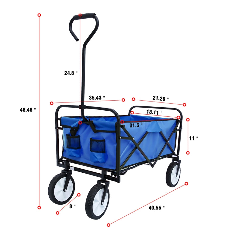 [US Warehouse] Foldable Outdoor Multifunctional Shopping Cart