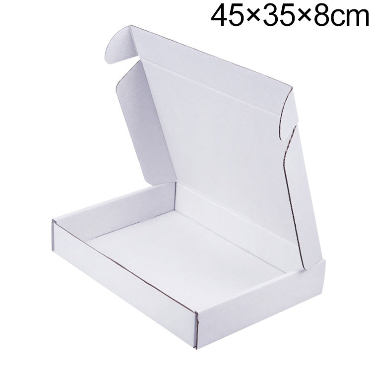 100 PCS Shipping Box Clothing Packaging Box, Color: White, Size: 45x35x8cm