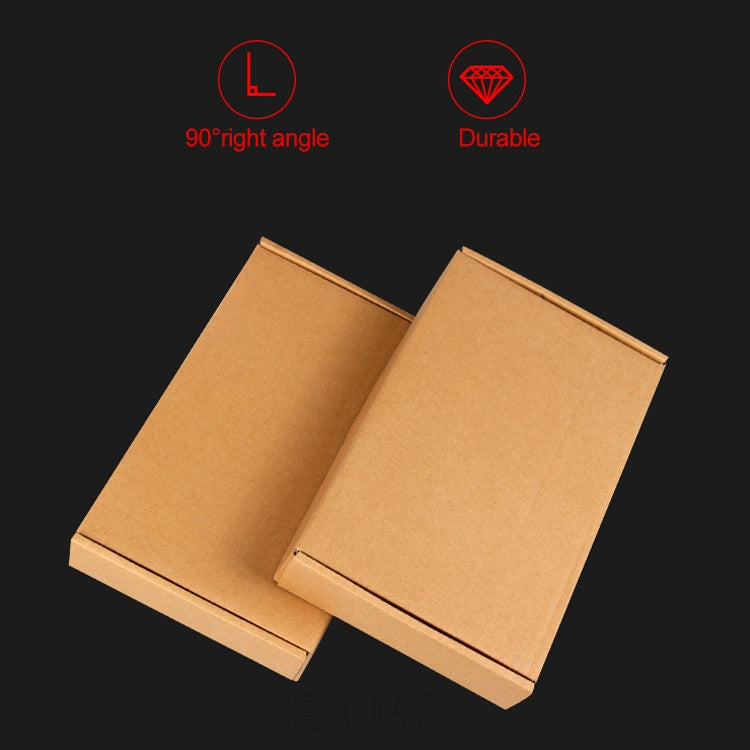 100 PCS Kraft Paper Shipping Box Packaging Box, Size: Q2, 13x8x2.5cm