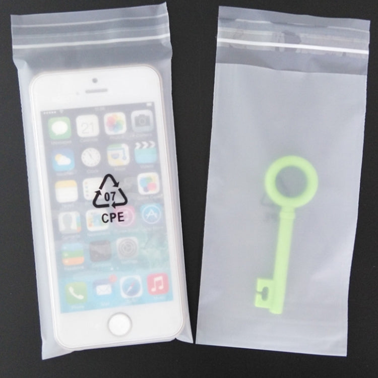 200 PCS Frosted Translucent CPE Self-adhesive Bag Zip Lock Bag Packaging Bag, Size: 6x10+2cm