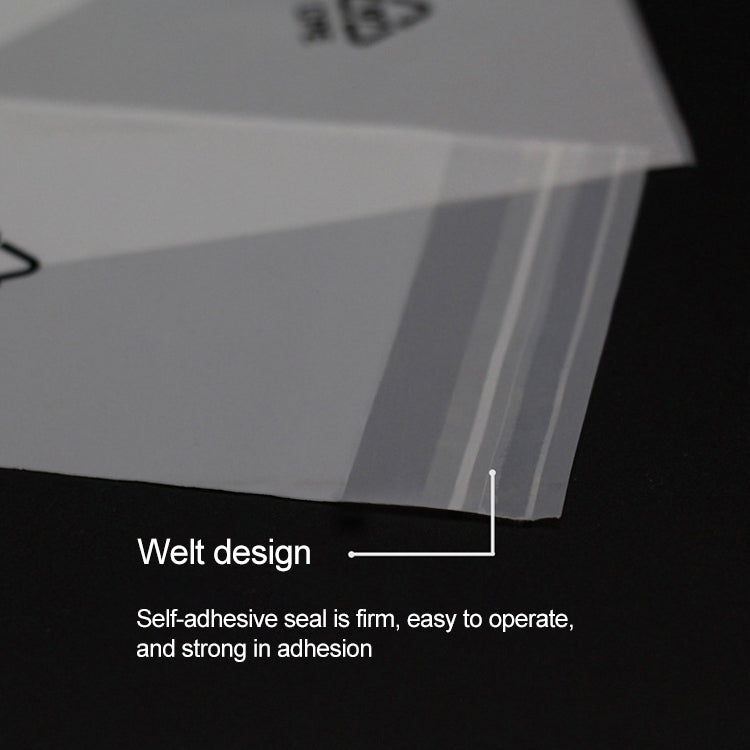 200 PCS Frosted Translucent CPE Self-adhesive Bag Zip Lock Bag Packaging Bag, Size: 7x12+2cm