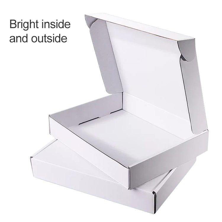 100 PCS Shipping Box Clothing Packaging Box, Color: White, Size: 27x16x5cm