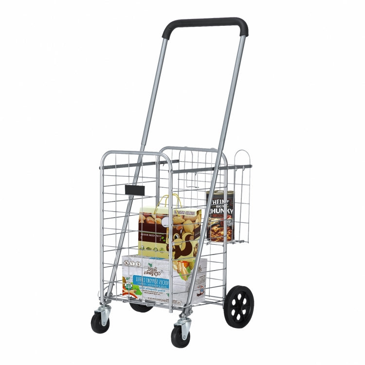 [US Warehouse] Iron Telescopic Armrest  Foldable Shopping Cart, Size: 41x41x100-110cm