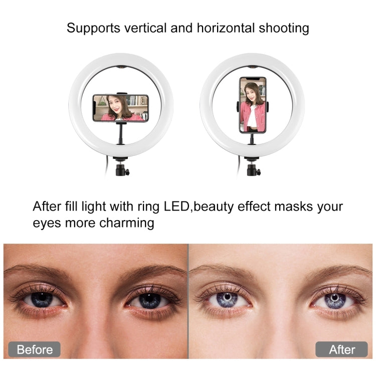[RUS Warehouse] PULUZ 10.2 inch 26cm LED Ring Light  + 1.1m Tripod Mount Selfie Beauty Vlogging Video Light  Live Broadcast Kits
