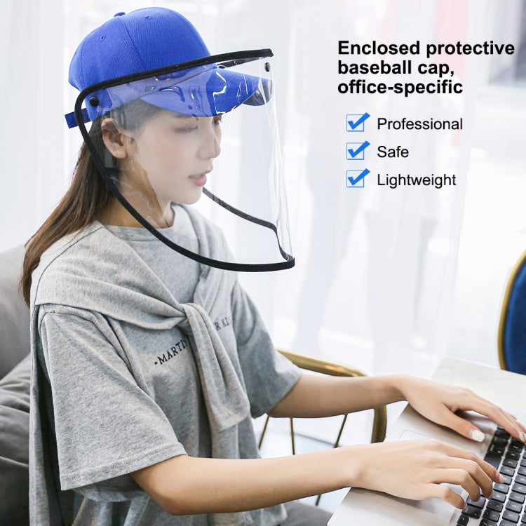 50 PCS Anti-Saliva Splash Anti-Spitting Anti-Fog Anti-Oil Protective Baseball Cap Mask Removable Face Shield