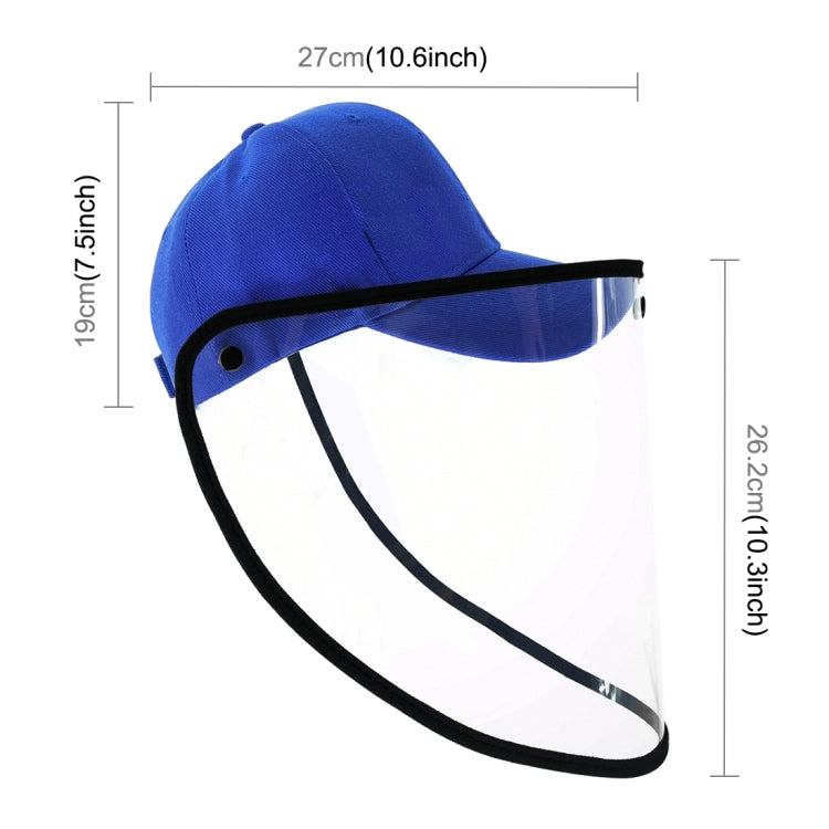 50 PCS Anti-Saliva Splash Anti-Spitting Anti-Fog Anti-Oil Protective Baseball Cap Mask Removable Face Shield