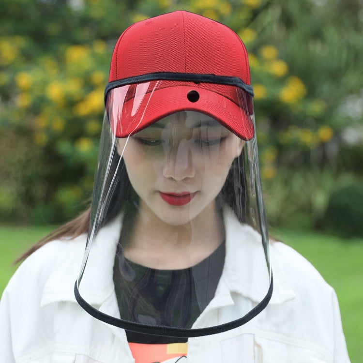 50 PCS Anti-Saliva Splash Anti-Spitting Anti-Fog Anti-Oil Protective Baseball Cap Mask Removable Face Shield