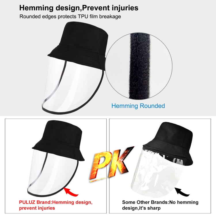 50 PCS Anti-Saliva Splash Anti-Spitting Anti-Fog Anti-Oil Protective Cap Mask Removable Face Shield