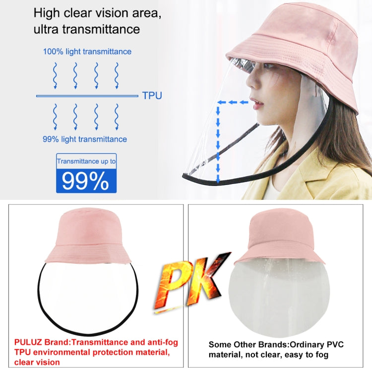 50 PCS Anti-Saliva Splash Anti-Spitting Anti-Fog Anti-Oil Protective Cap Mask Removable Face Shield