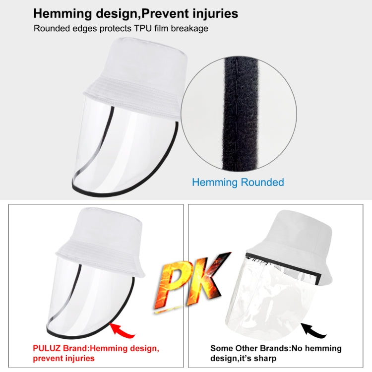 50 PCS Anti-Saliva Splash Anti-Spitting Anti-Fog Anti-Oil Protective Cap Mask Removable Face Shield