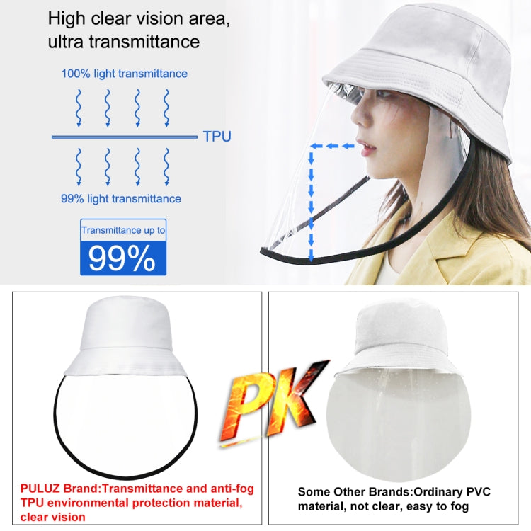 50 PCS Anti-Saliva Splash Anti-Spitting Anti-Fog Anti-Oil Protective Cap Mask Removable Face Shield