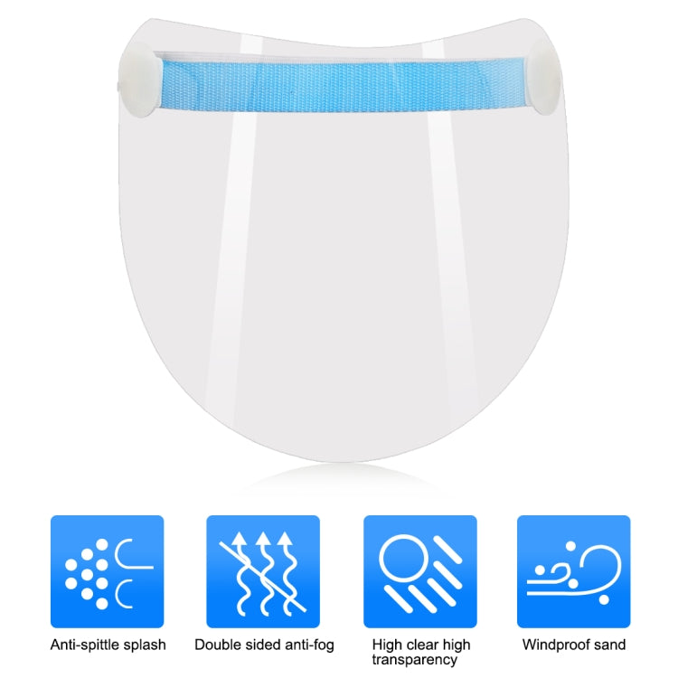 10 PCS Clear Protective Face Shield Anti-Saliva Splash Anti-Spitting Anti-Fog Anti-Oil Mask with Elastic Band