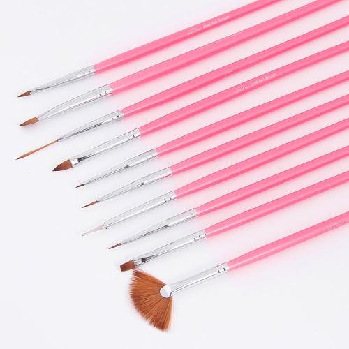 Nail Pen 10 Sets Of Row (Colour: Pink )