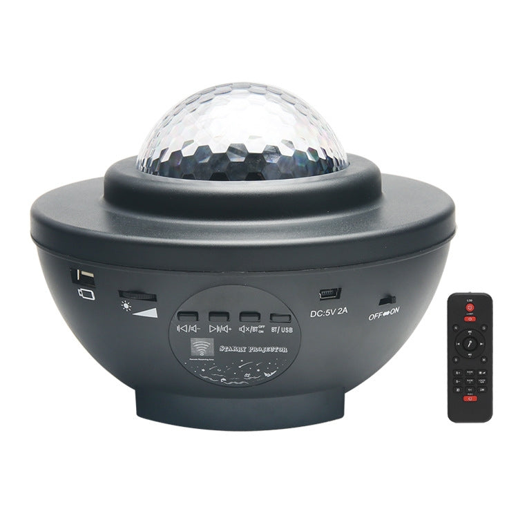 8W USB Charging Music Starry Sky Water Texture Light Atmosphere Lamp with Remote Control