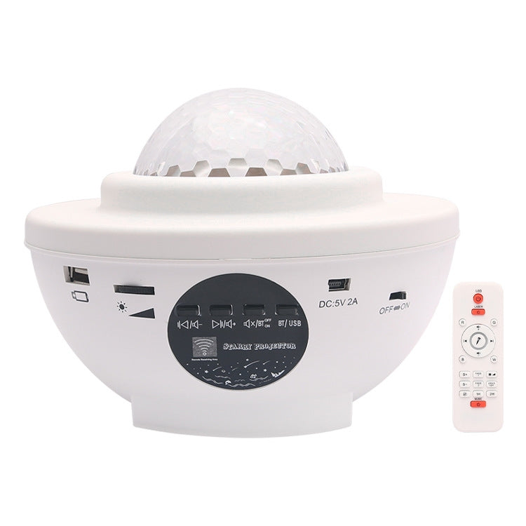 8W USB Charging Music Starry Sky Water Texture Light Atmosphere Lamp with Remote Control