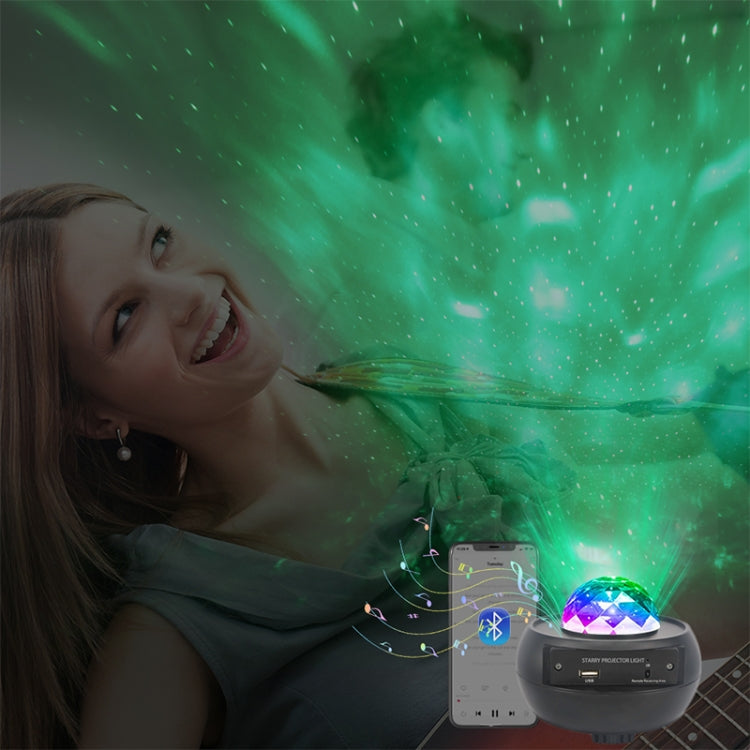 10W Bluetooth Music Starry Sky Projection Night Light with Remote Control