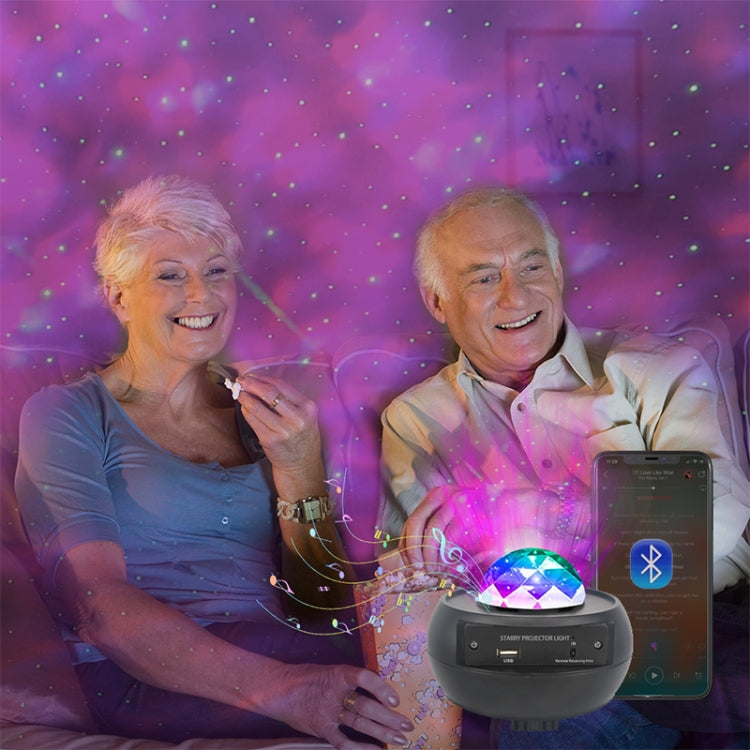 10W Bluetooth Music Starry Sky Projection Night Light with Remote Control