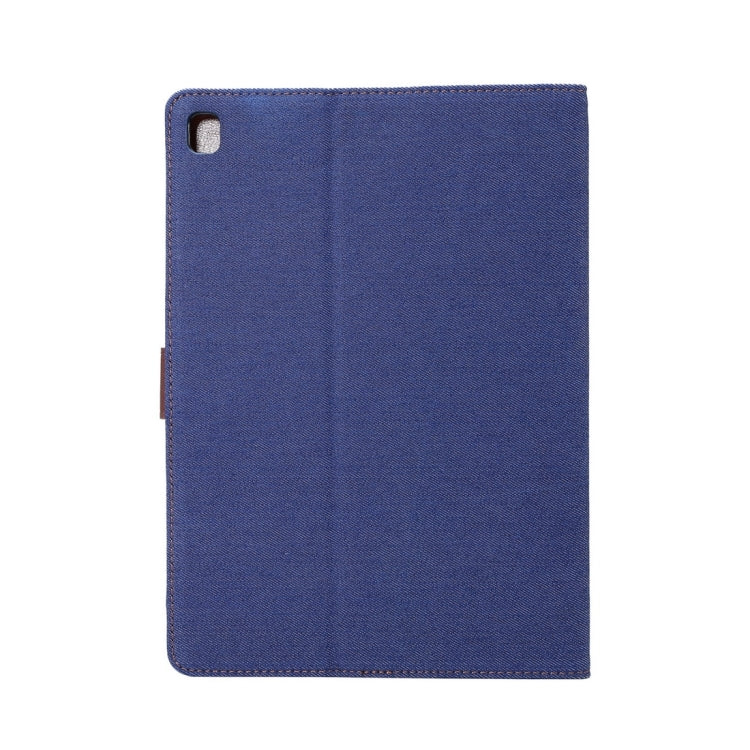 Denim Cloth Texture Horizontal Flip Leather Case with Sleep / Wake-up Function & Holder & Card Slots & Wallet for iPad Pro 9.7 inch(Dark Blue)