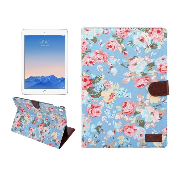 Flowers Cloth Pattern Horizontal Flip Leather Case with Sleep / Wake-up Function & Holder & Card Slots & Wallet for iPad Pro 9.7 inch
